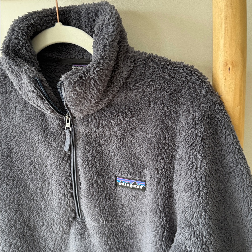 Patagonia Women’s 1/4 Zip Los Gatos Smolder Blue Soft Fleece Pullover L - Picture 9 of 15